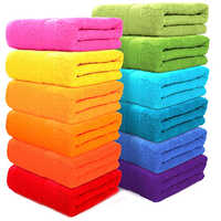 Luxury Baby Bath Towel - 100% Cotton, 70x140 Cm, White With Pastel Patterns | 400 Gsm, Ultra Soft, Double-stitched Hem