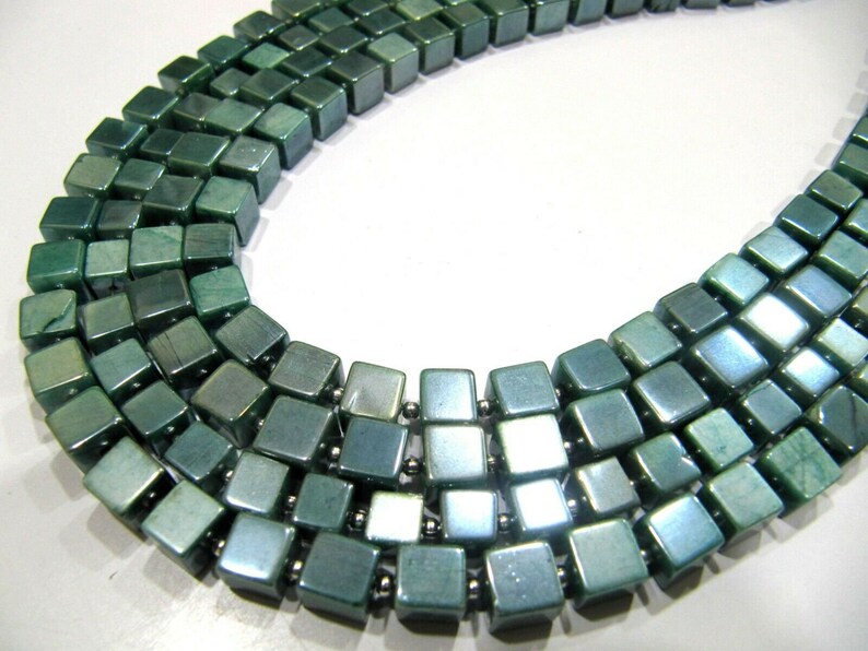 Natural Moonstone AB Mystic Coated 6-7mm Emerald Green Color Plain Smooth