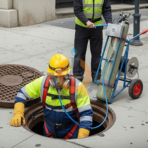 Air Line with Petrol Engine Compressor