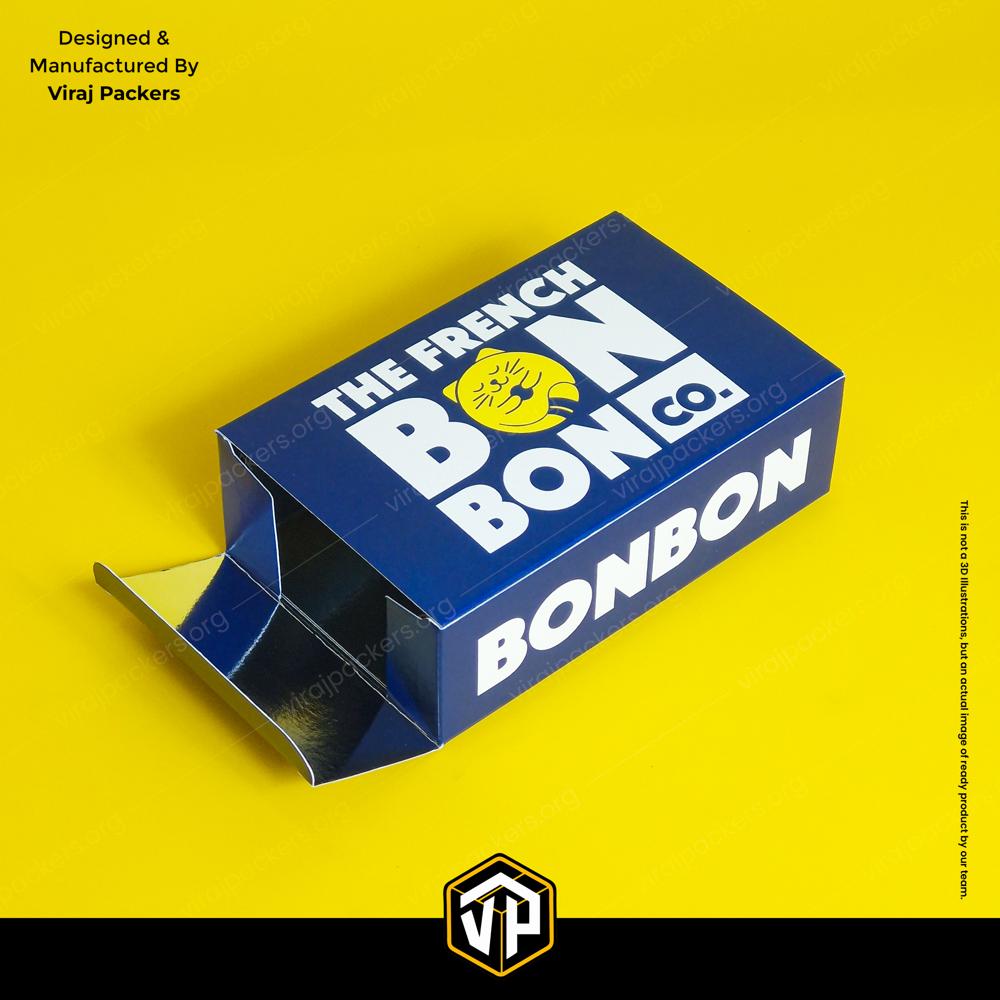 Premium Sliding Waffle Box with Silver Lamination Drawer Style Food Packaging Box