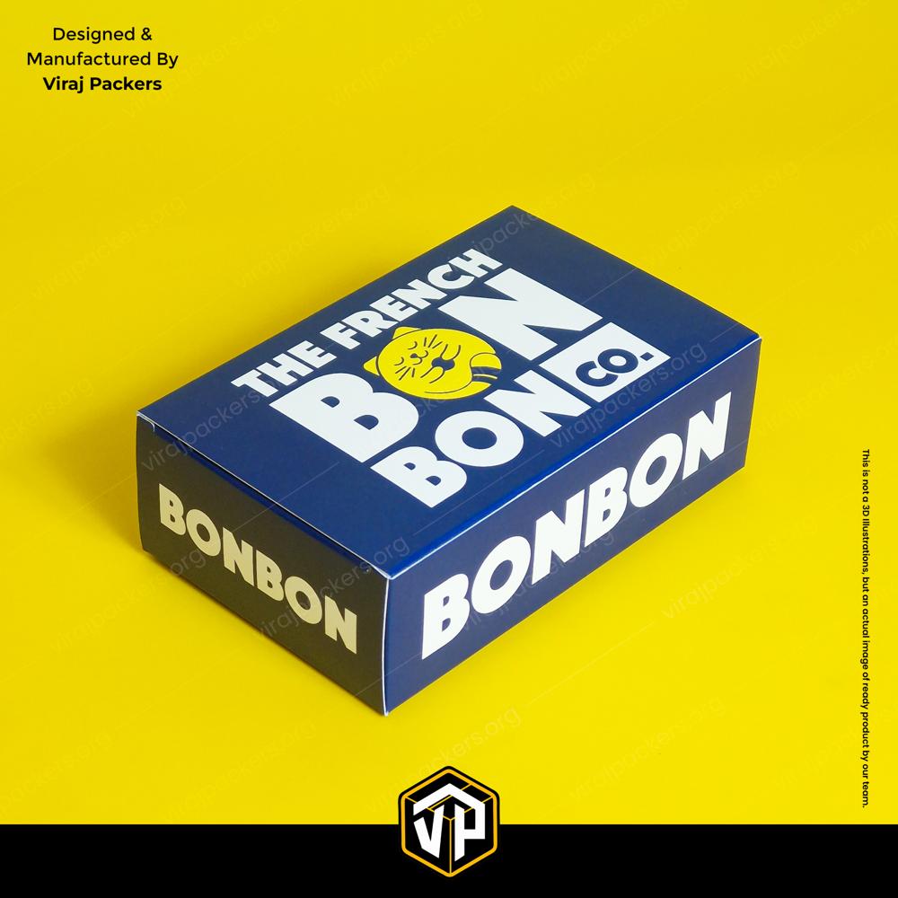 Premium Sliding Waffle Box with Silver Lamination Drawer Style Food Packaging Box