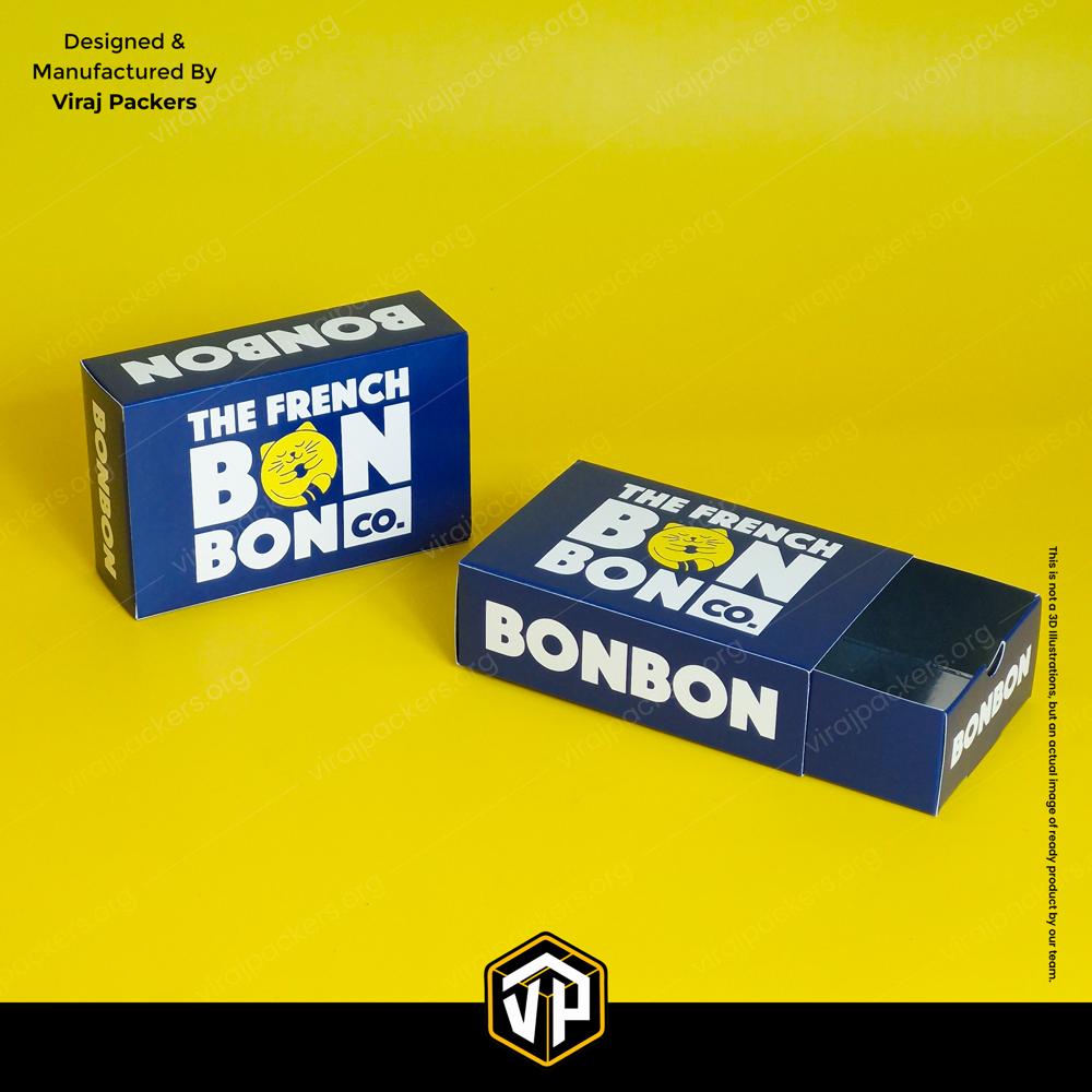 Premium Sliding Waffle Box with Silver Lamination Drawer Style Food Packaging Box