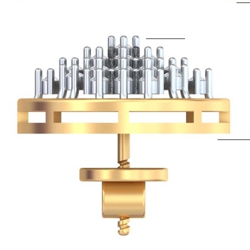 Geometric Round Pave Disco Stud Earrings