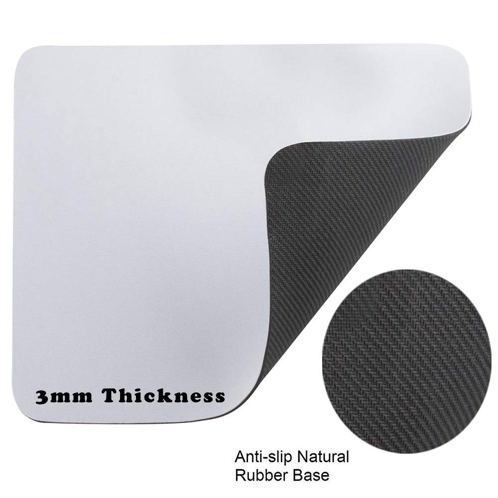 White Plain Mouse Pad