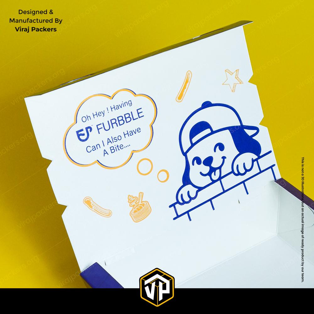 Custom Printed Momos Box with Inside Printing Snack Packaging Box