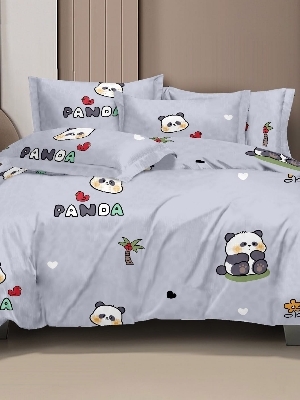 Pure Cotton Kids Icecream Colour Bedsheet - Design Type: Traditional