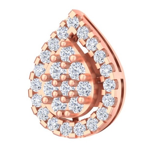 Pear-Shaped Diamond Double Halo Cluster Earrings