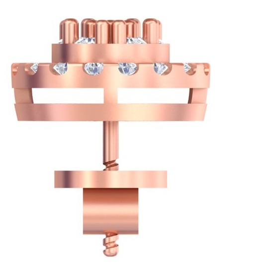 Pear-Shaped Diamond Double Halo Cluster Earrings