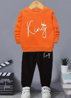 King Orange ANd Black Set For Kids