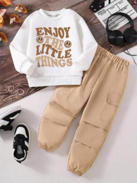 Enjoy The Little Thing Kids Top Bottom Set 