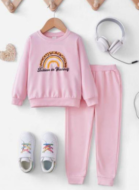 Beleiv In Your Self Girls Top Bottom Set
