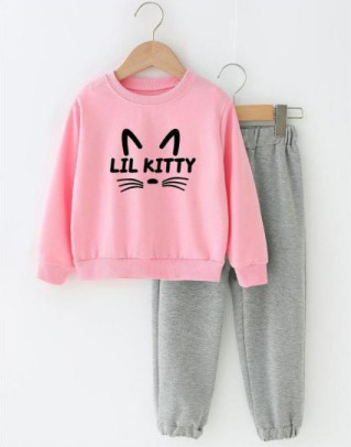 Litlle Kitty Girls Top Bottom Set