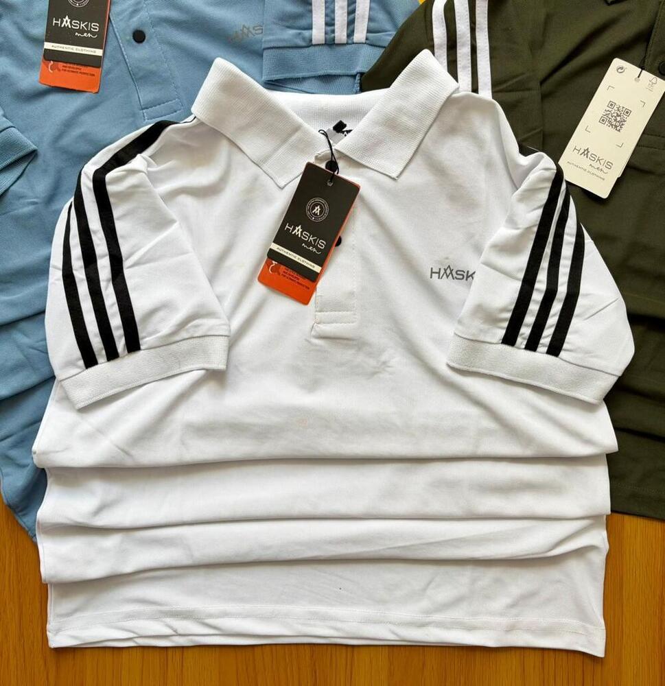 White Color Coller T Shirt