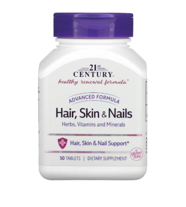 21st Century, Advanced Formula Hair, Skin & Nails, 50 Tablets
