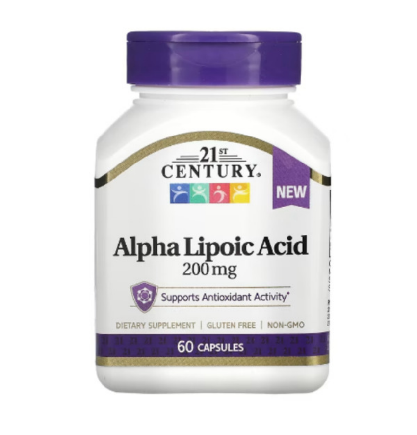 21St Century, Alpha Lipoic Acid, 200 Mg, 60 Capsules - Best Before: See Bottle For Expiration Date