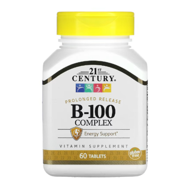 21st Century, B-100 Complex, Prolonged Release, 60 Tablets