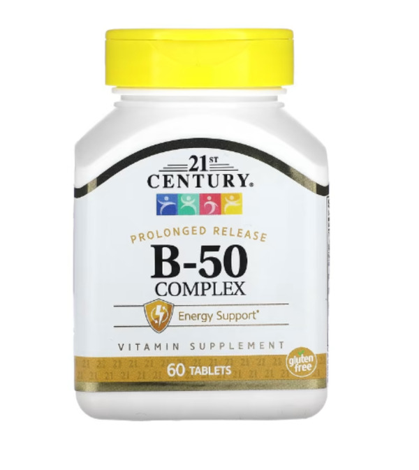 21st Century, B-50 Complex, Prolonged Release, 60 Tablets