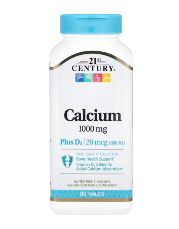 21st Century, Calcium Plus D3, 90 Tablets