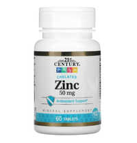 21st Century, Chelated Zinc, 50 Mg, 60 Tablets