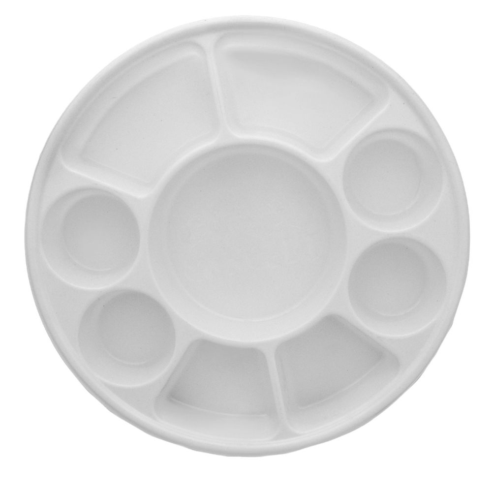 Premium Quality Plastic Compartment Tray For Mess Food Serving With Durable And Lightweight Design - Color: White