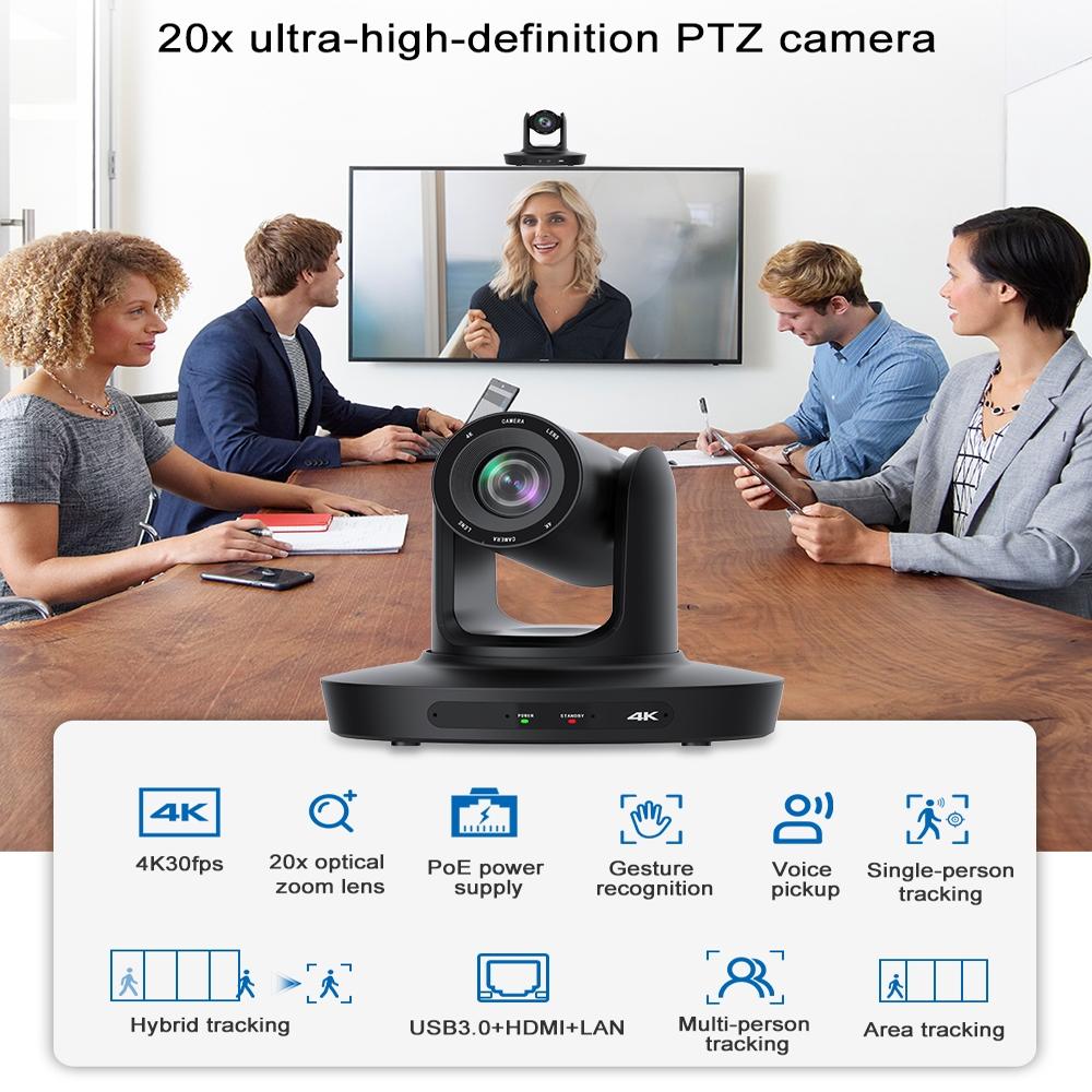 VIDEOCAST VC90 Pro 4K PTZ 20X AI NDI & Voice Tracking PTZ Camera