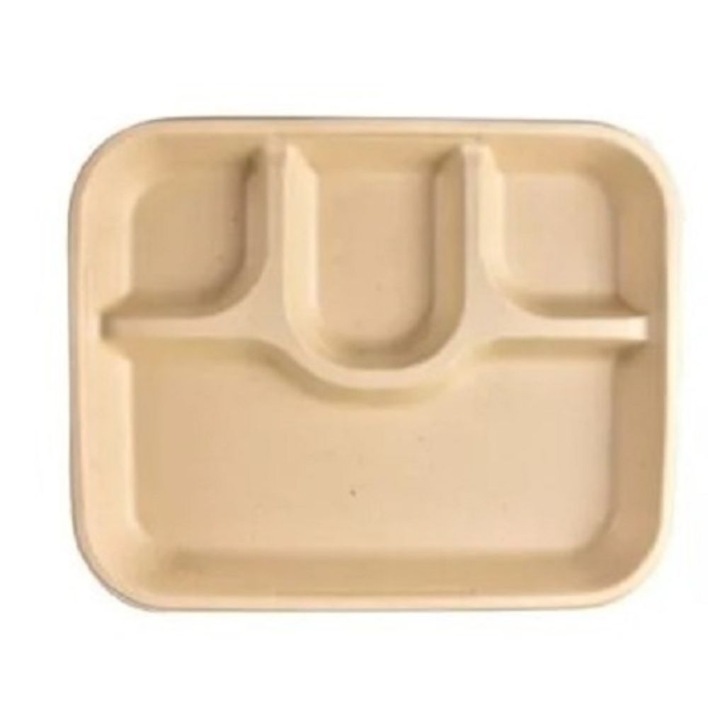 Reusable Plastic Partition Food Tray for Daily Mess Use in Schools, Colleges and Workplaces