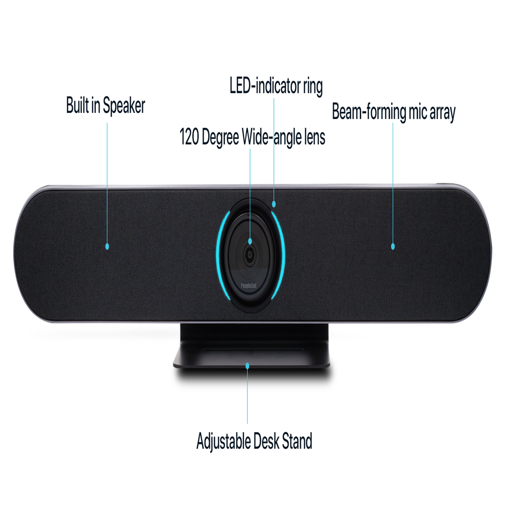 Video Conferencing Soundbar with 4K Camera, Mic & Speaker for Hybrid Meetings