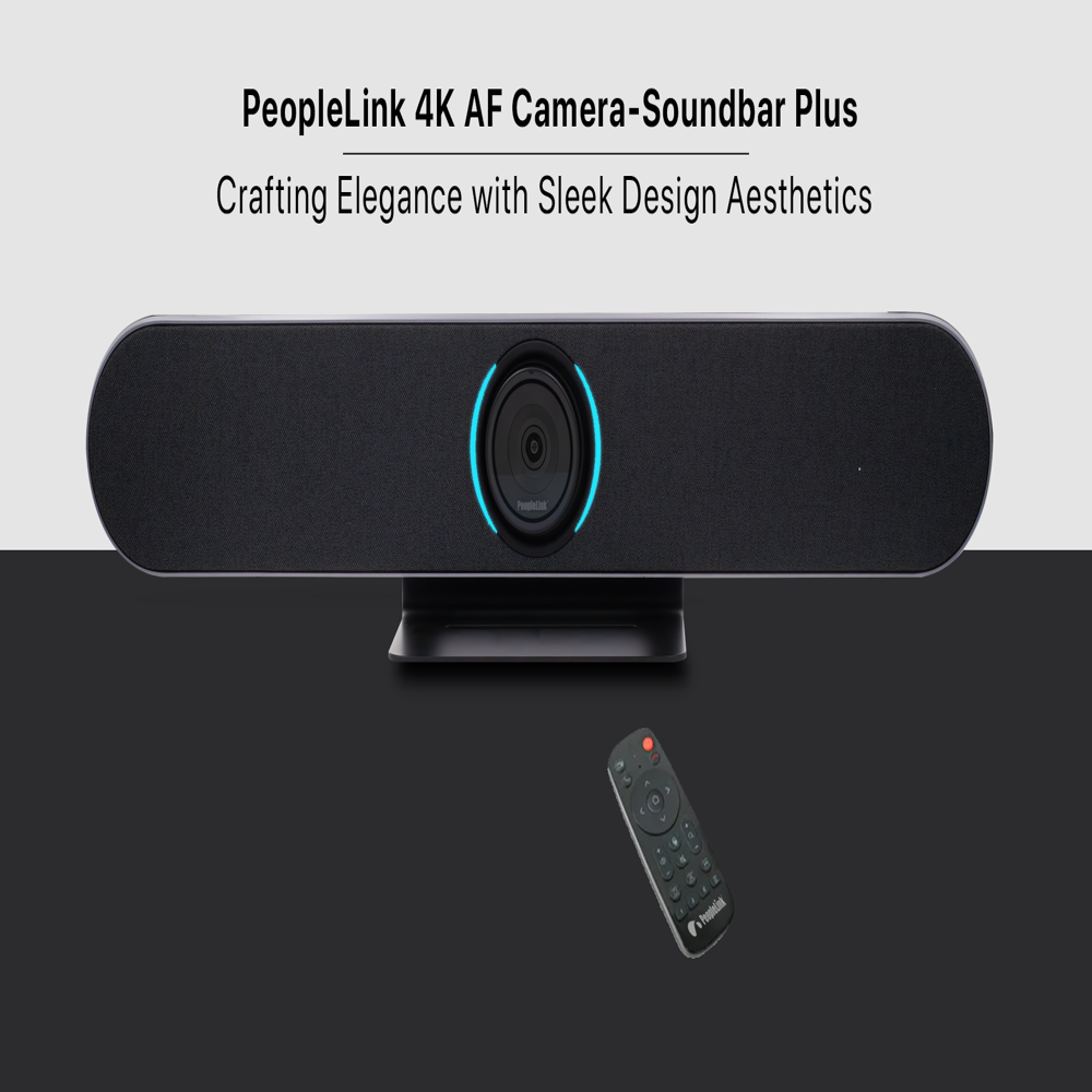Video Conferencing Soundbar with 4K Camera, Mic & Speaker for Hybrid Meetings