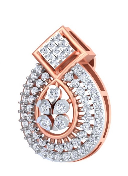 Eleganza Teardrop & Rhombus Halo Earrings