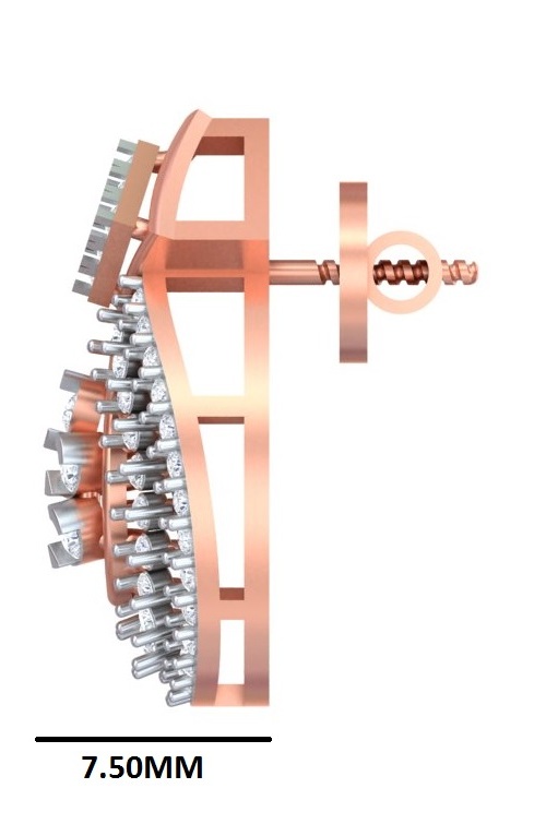 Eleganza Teardrop & Rhombus Halo Earrings