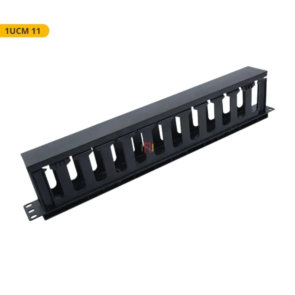 Plastic 1u Pvc Cable Manager, For Rack - Color: Black