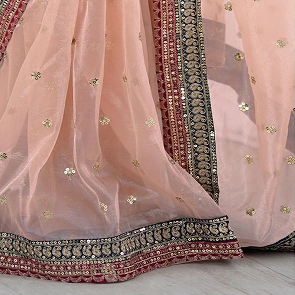 Pitch Isha Saree - Decoration Material: Laces