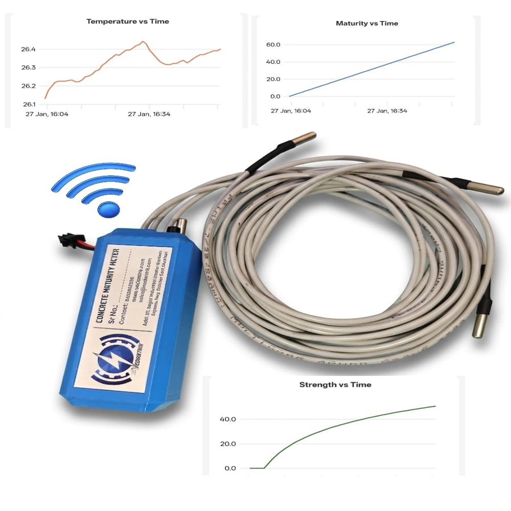 Concrete Maturity Meter With Wireless Sensors - Machine Weight: 300 Gram (g)