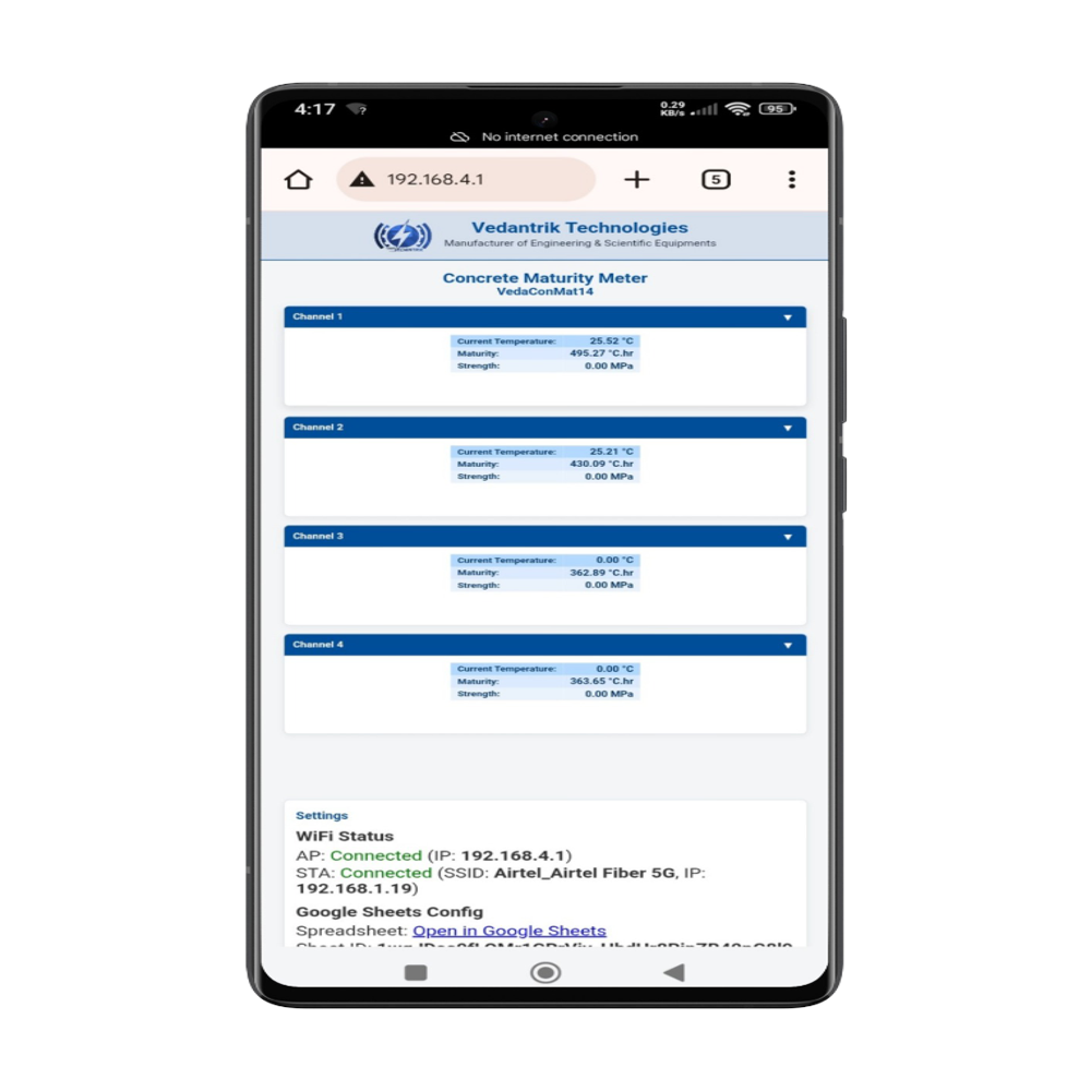 Concrete Maturity Meter With Wireless Sensors