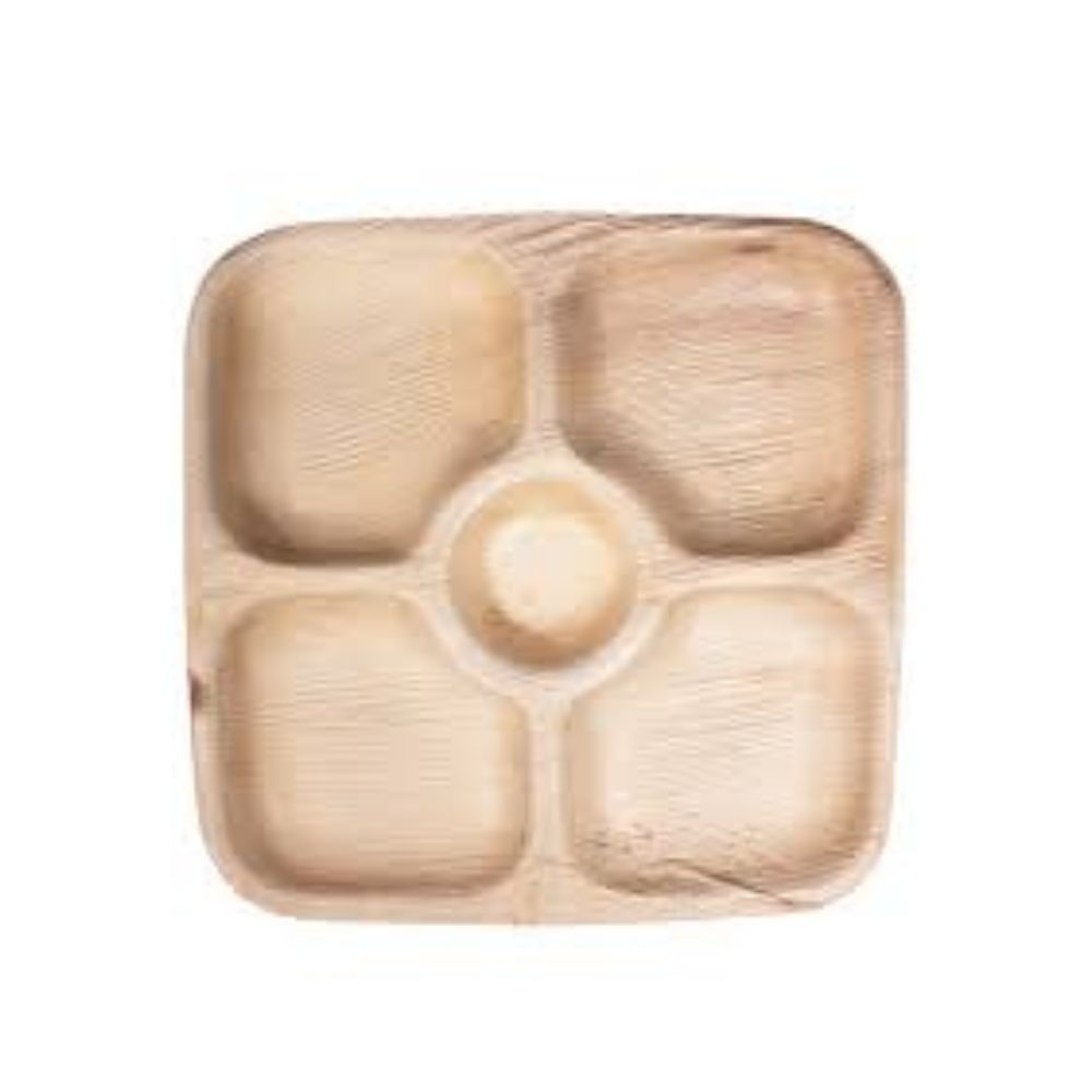 Premium Plastic Compartment Tray Plate for Mess Food Serving with Durable and Lightweight Design