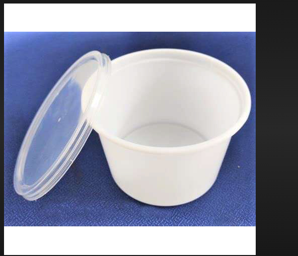 White Milky Plastic Container