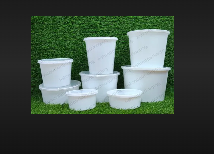 White Milky Plastic Container