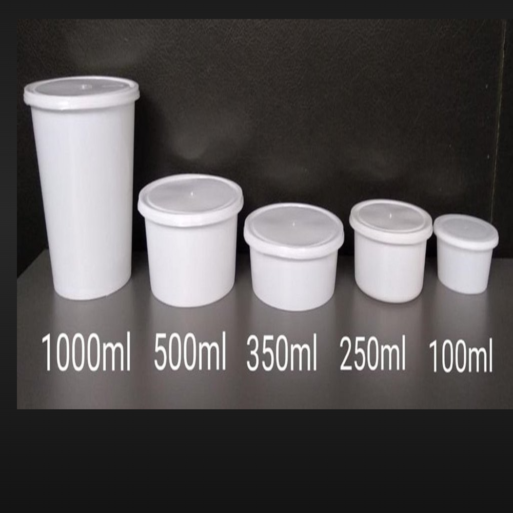 White Milky Plastic Container