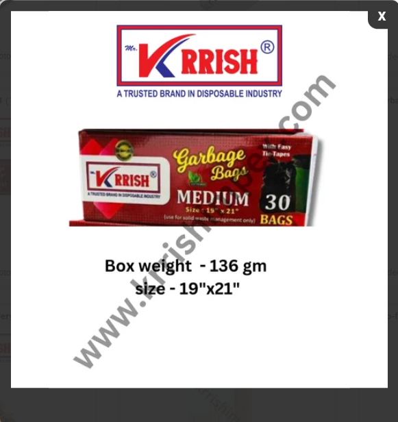 Garbage Bag 24"x32" - Large Capacity, Heavy-duty Material For Efficient Waste Disposal | Ideal For Household And Commercial Use