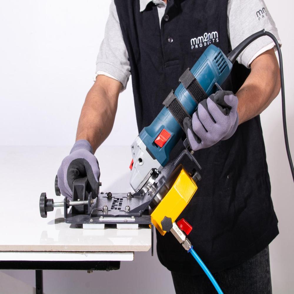Tile Miter Cutting Machine Attachment - Color: Grey