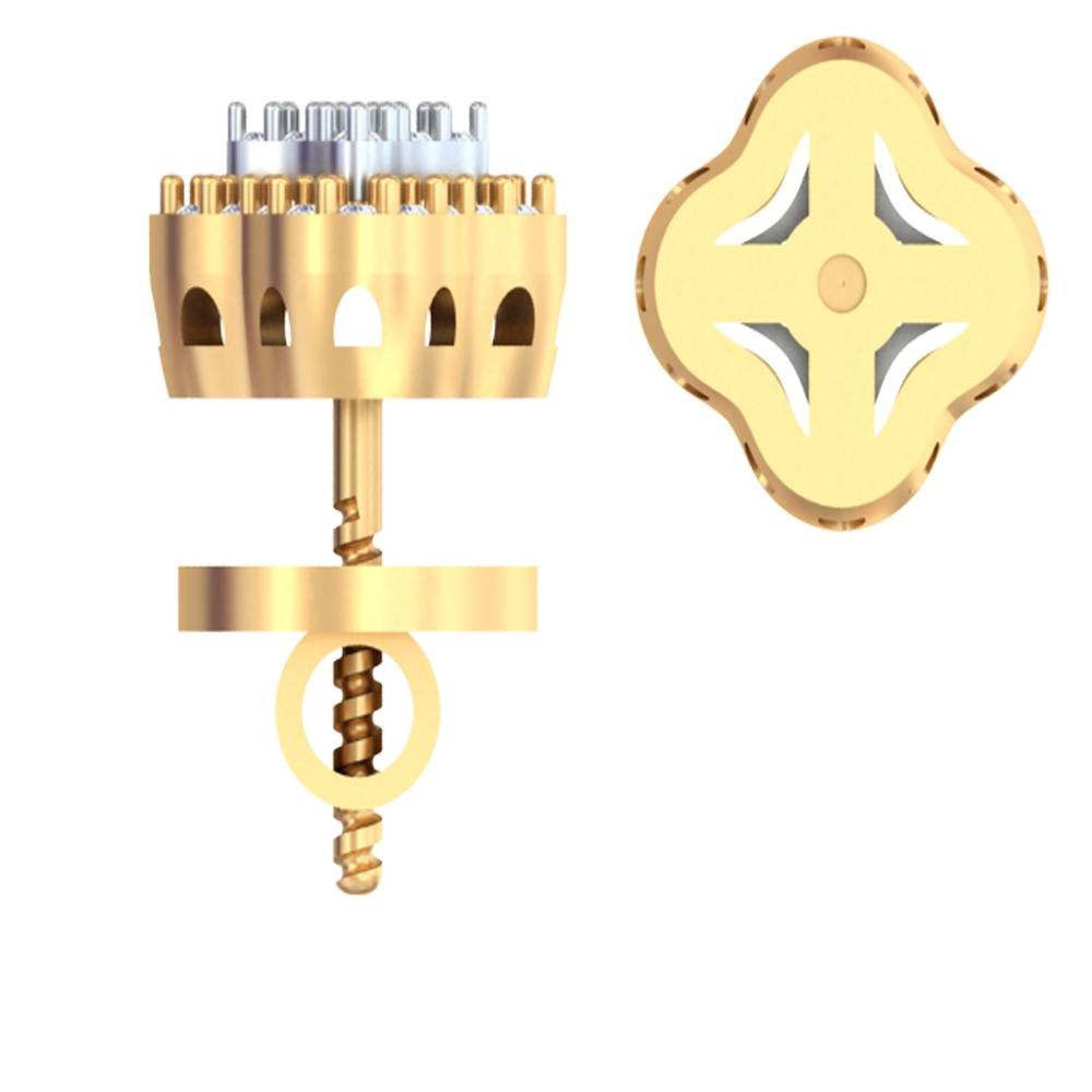 Quadrant Halo Floral Diamond Studs