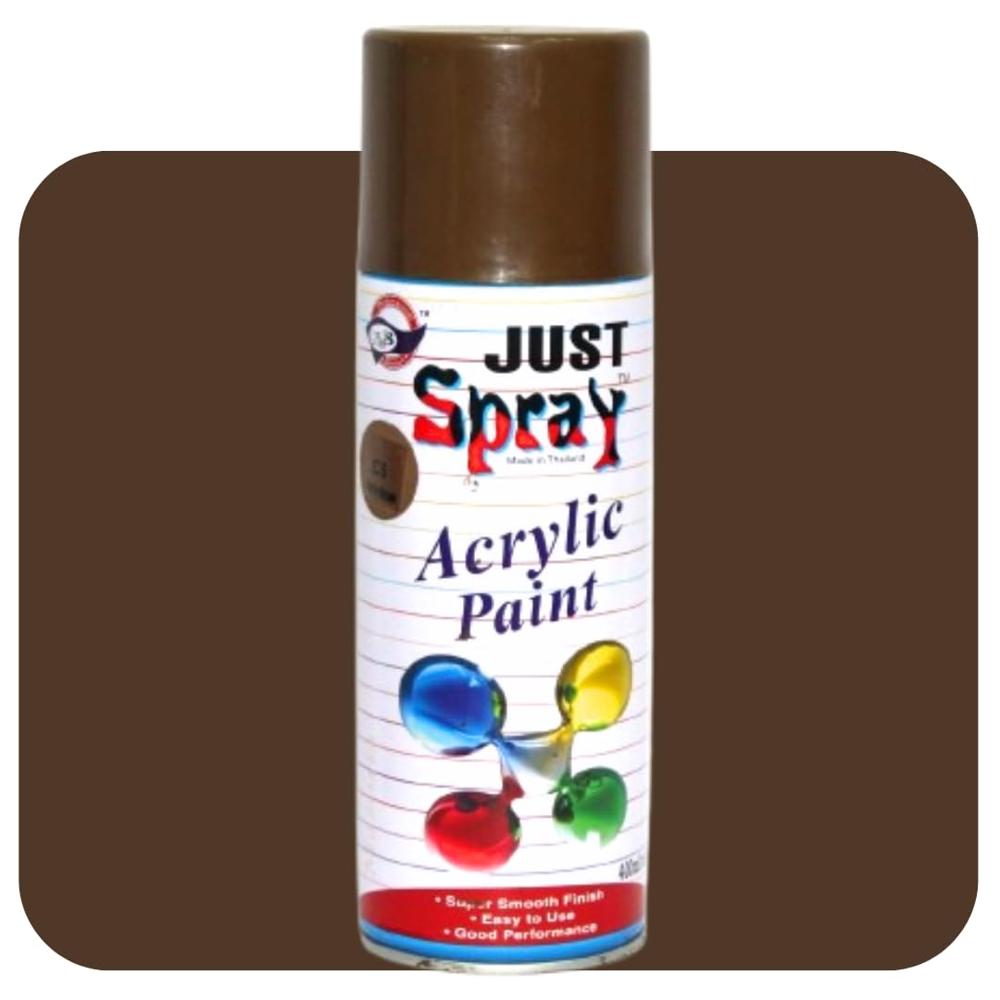 Matt Finish Acrylic Multipurpose Spray Paint | DIY, Quick Drying Good finish for Metal, Wood, and Walls 400ml (Earth Brown)