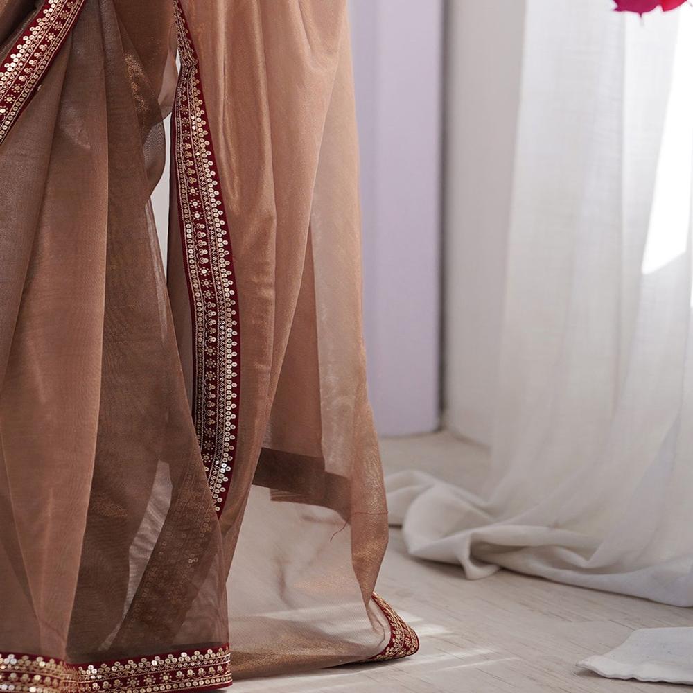 Brown Kitket Saree