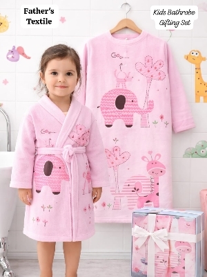3 pcs unique kids bathrobe set