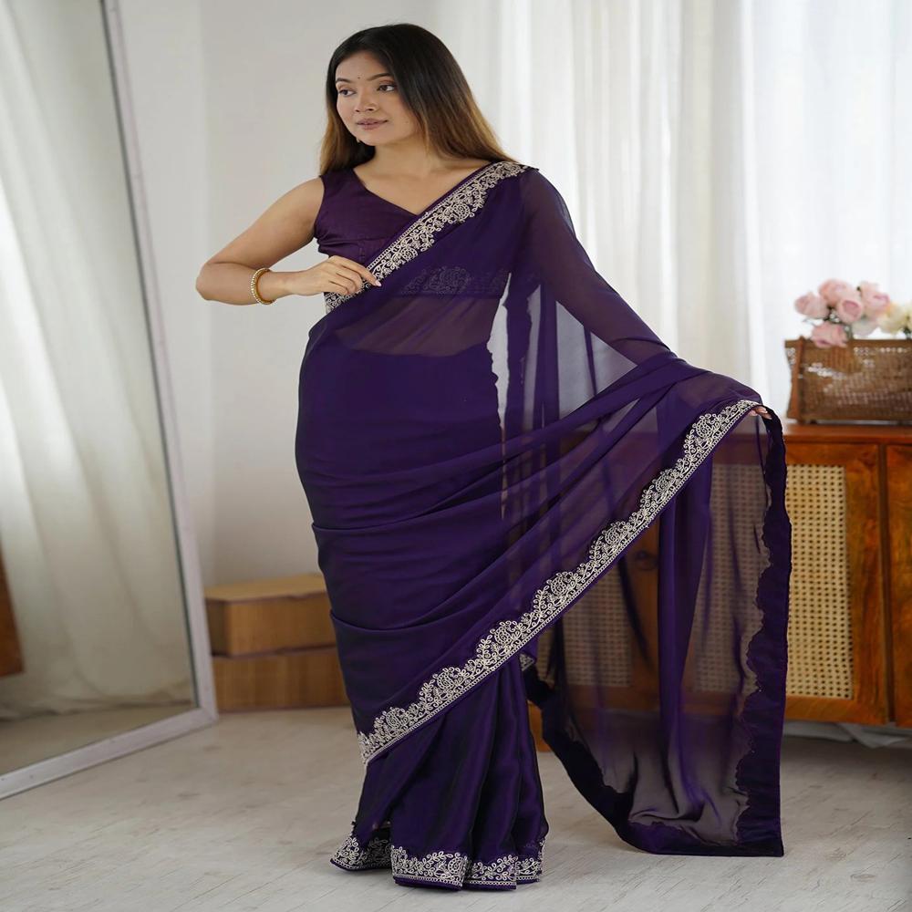 Purple Maahi Saree - Ethnic Region: Indian