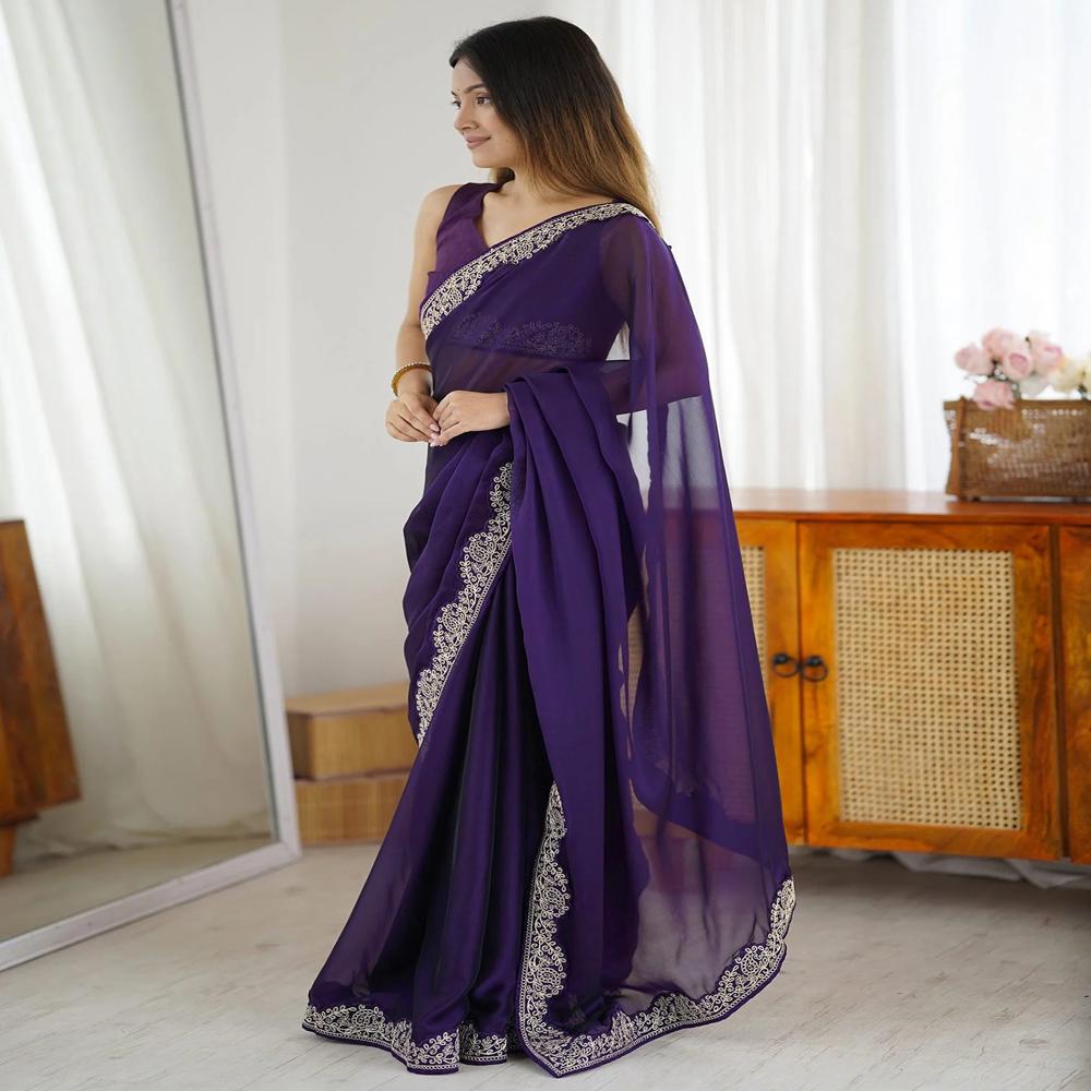 Purple Maahi Saree