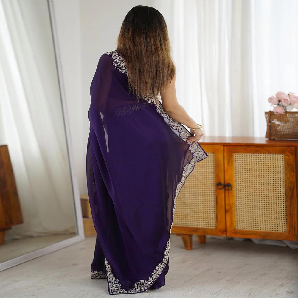 Purple Maahi Saree