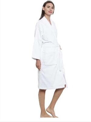 Cotton shawl collar velour bathrobe size L and XL