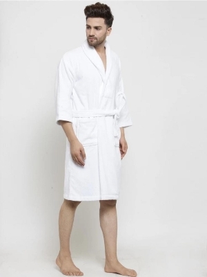 Cotton shawl collar velour bathrobe size L and XL