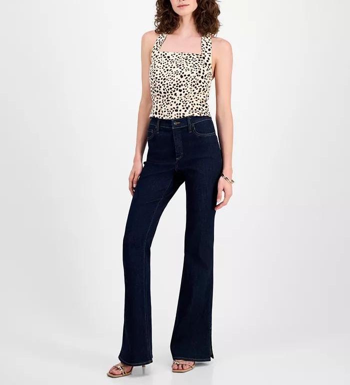 Womens Printed Halter Neck Crop Top